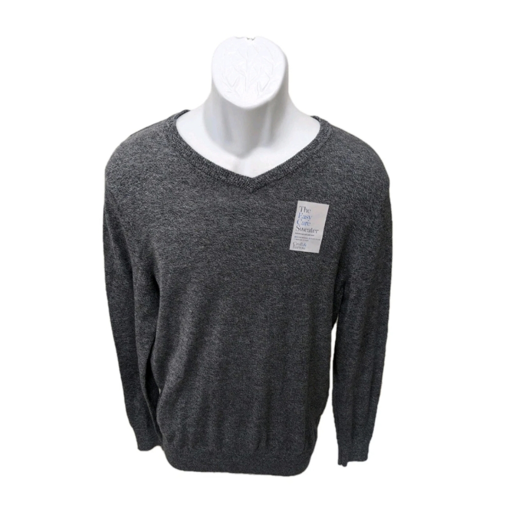 NWT Croft & Barrow The Easy Care Pullover Sweater Long Sleeve S Gray #120t
